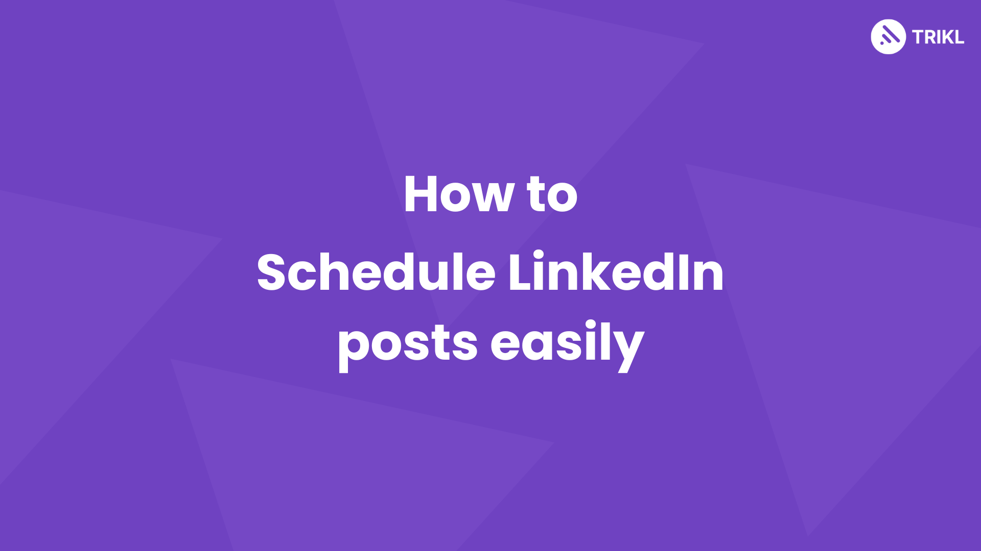 How to schedule LinkedIn posts